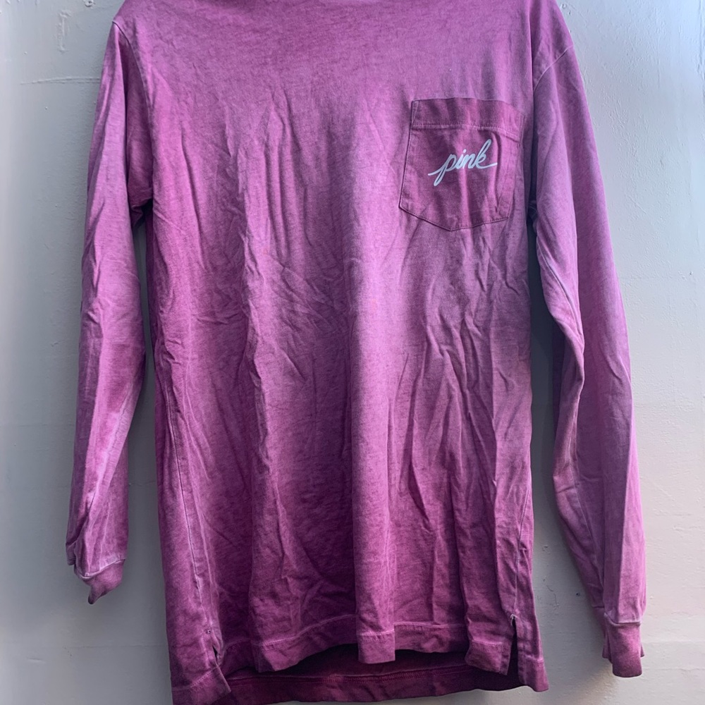 PINK tie dye long sleeve shirt